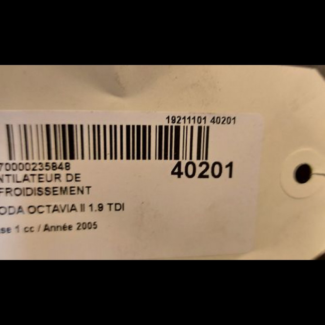 Ventilateur de refroidissement occasion SKODA OCTAVIA II Phase 1 06-2004->10-2008 1.9 TDI 105ch 3
