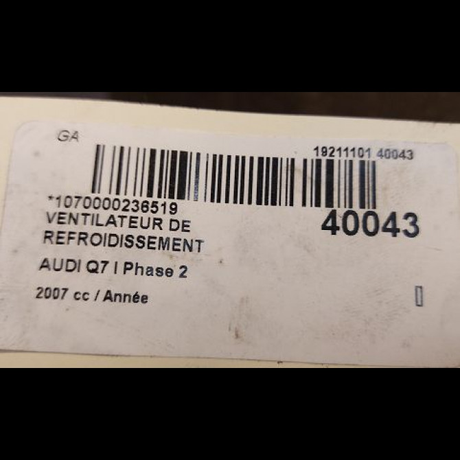 Ventilateur de refroidissement occasion AUDI Q7 I Phase 2 04-2009->04-2015 7L0959455F 3