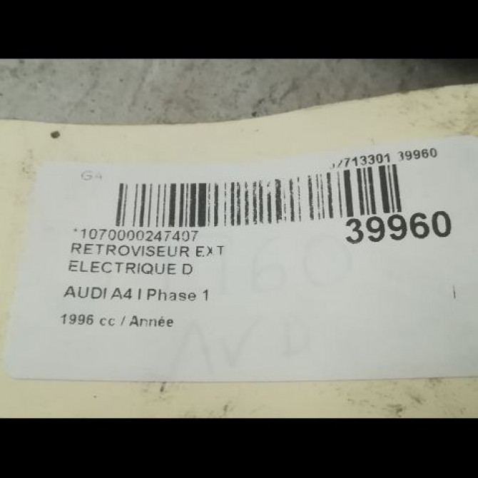 Retroviseur exterieur electrique droit occasion AUDI A4 I Phase 1 02-1995->02-1999 3