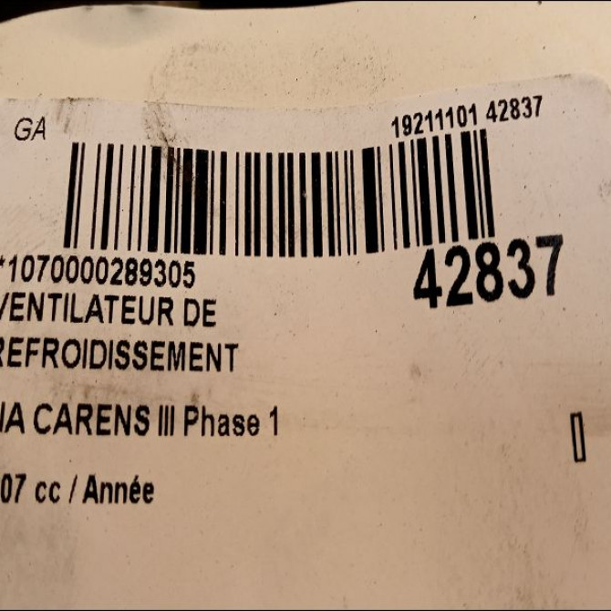 Ventilateur de refroidissement occasion KIA CARENS II K2KB15150 3