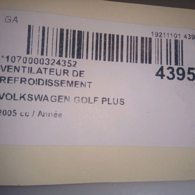 Ventilateur de refroidissement occasion VOLKSWAGEN GOLF PLUS Phase 1 03-2005->03-2009 5