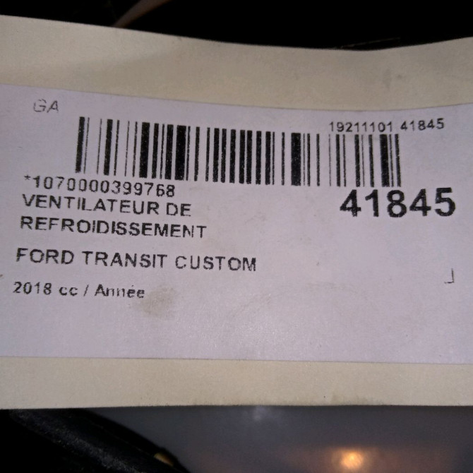 Ventilateur de refroidissement occasion FORD TRANSIT CUSTOM Phase 2 01-2018->... 2041816 4