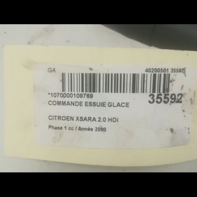 Commande essuie glace occasion CITROEN XSARA Phase 1 02-1998->09-2000 2.0 HDi 90ch 6239H6 3