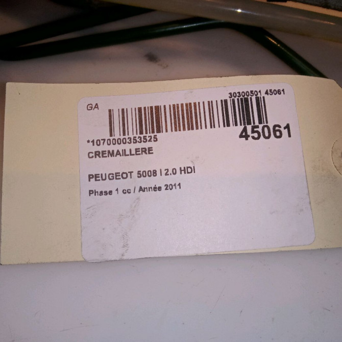 Cremaillere occasion PEUGEOT 5008 I Phase 1 11-2009->12-2013 2.0 HDI 150ch 1623215080 6