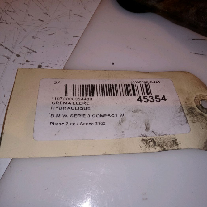 Cremaillere hydraulique occasion B.M.W. SERIE 3 COMPACT IV Phase 2 03-2003->12-2004 320 TD 149ch 32136757651 5