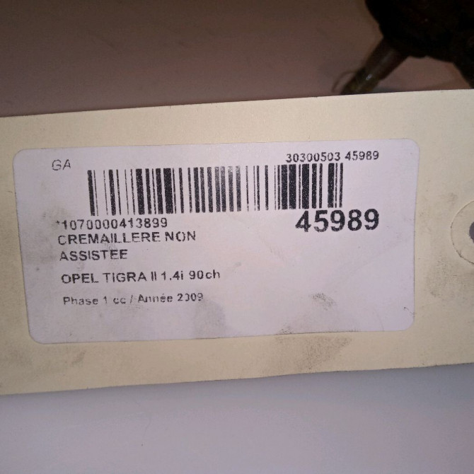 Cremaillere non assistee occasion OPEL TIGRA II Phase 1 09-2004->... 1.4i 90ch 13272665 5