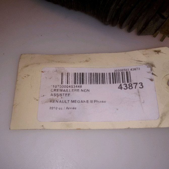 Cremaillere non assistee occasion RENAULT MEGANE III Phase 1 11-2008->01-2012 490010058R 4