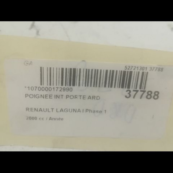 Poignee int porte ard occasion RENAULT LAGUNA I Phase 1 01-1994->04-1998 7700420091 3