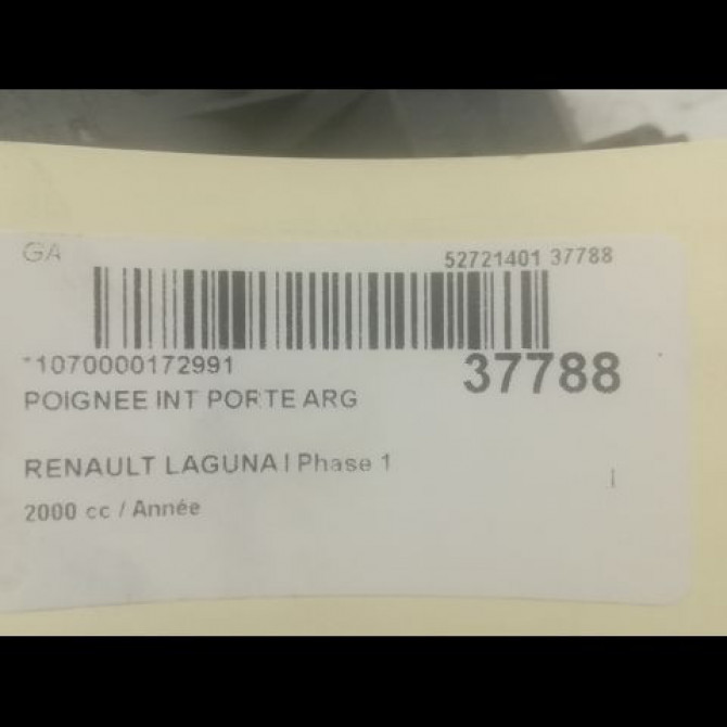 Poignee int porte arg occasion RENAULT LAGUNA I Phase 1 01-1994->04-1998 7700420092 3