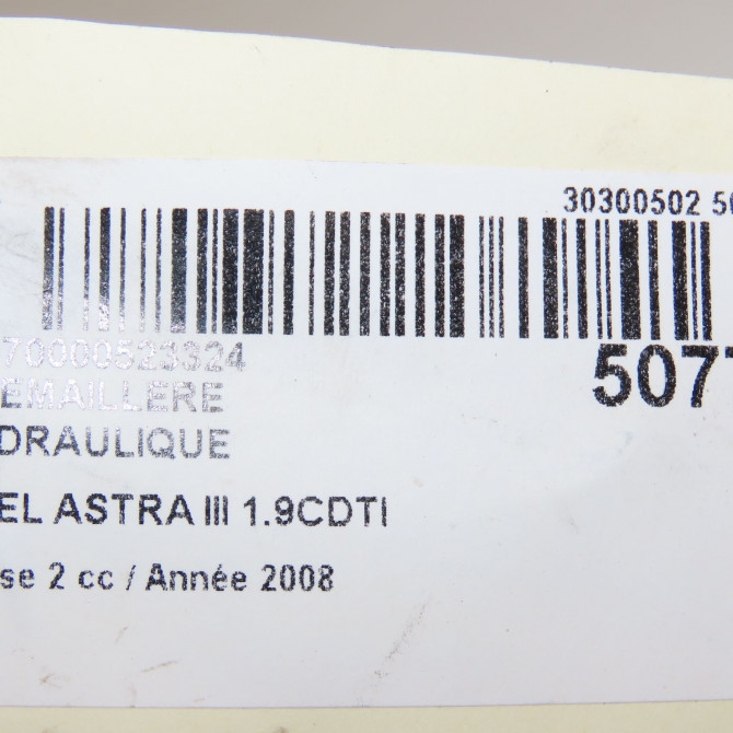 Cremaillere hydraulique occasion OPEL ASTRA III Phase 2 01-2007->04-2011 1.9CDTI 120ch 93190771 7