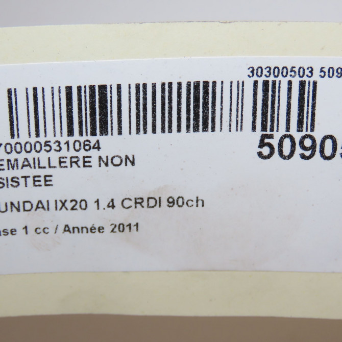 Cremaillere non assistee occasion HYUNDAI IX20 Phase 1 10-2010->... 1.4 CRDI 90ch 565001P500 6