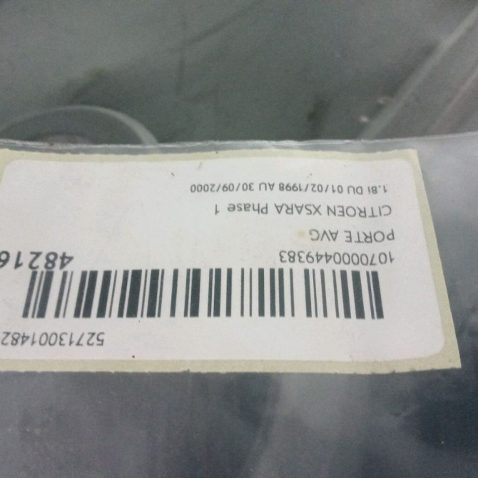 Porte avant gauche occasion CITROEN XSARA Phase 1 02-1998->09-2000 1.8i 9002P4 2