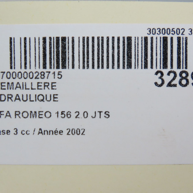 Cremaillere hydraulique occasion ALFA ROMEO 156 Phase 3 07-2003->12-2005 2.0 JTS 60693858 7