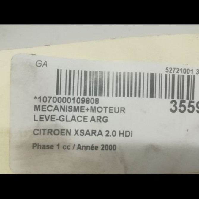 Mecanisme+moteur leve-glace arg occasion CITROEN XSARA Phase 1 02-1998->09-2000 2.0 HDi 90ch 922354 4