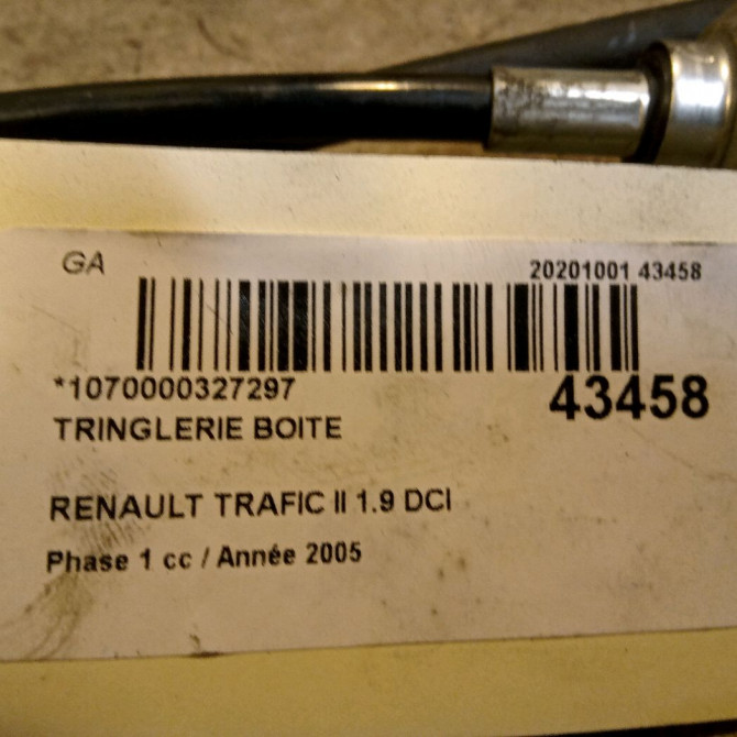 Tringlerie boite occasion RENAULT TRAFIC II Phase 1 10-2001->08-2006 1.9 DCI 100ch 2