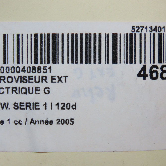 Retroviseur exterieur electrique gauche occasion B.M.W. SERIE 1 I Phase 1 05-2004->12-2006 120d 51167282087 6