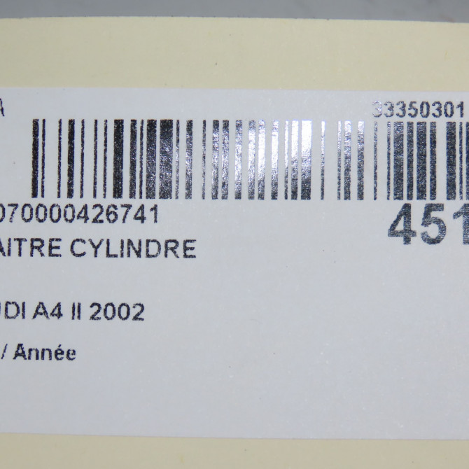 Maitre cylindre occasion AUDI A4 II 8E0611021 5