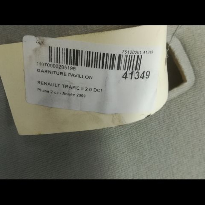 Garniture pavillon occasion RENAULT TRAFIC II Phase 2 08-2006->... 2.0 DCI 16v 115ch 3