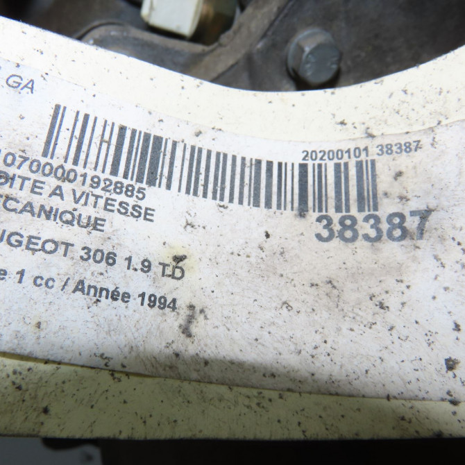 Boîte à vitesse mecanique occasion PEUGEOT 306 Phase 1 09-1994->03-1997 1.9 TD 5