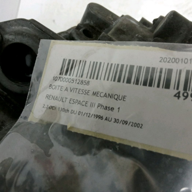Boîte à vitesse mecanique occasion RENAULT ESPACE III Phase 1 12-1996->09-2002 2.2 DCI 130ch 7711134341 6