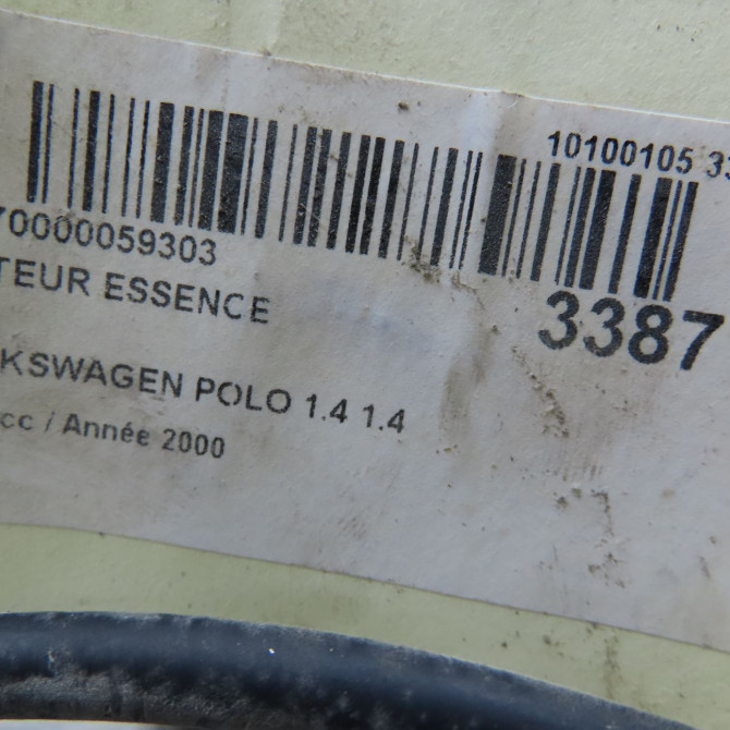 Moteur essence occasion VOLKSWAGEN POLO III Phase 2 11-1999->12-2001 1.4 30100098QX 6