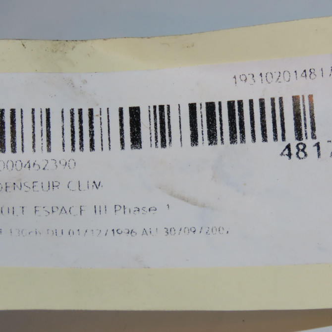 Condenseur clim occasion RENAULT ESPACE III Phase 1 12-1996->09-2002 2.2 DCI 130ch 6025313367 4