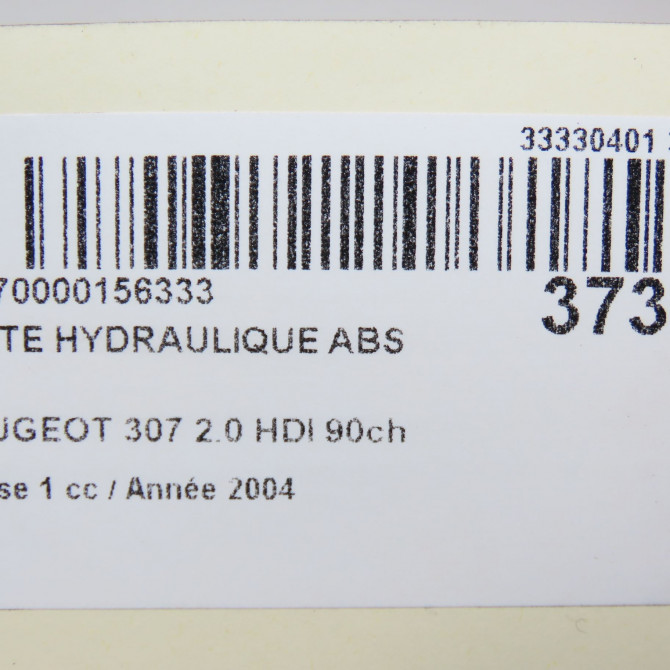 Unité hydraulique ABS occasion PEUGEOT 307 Phase 1 04-2001->06-2005 2.0 HDI 90ch 4541T3 6