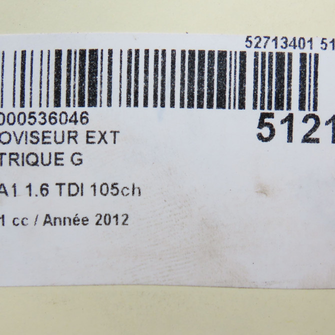 Retroviseur exterieur electrique gauche occasion AUDI A1 Phase 1 06-2010->03-2015 1.6 TDI 105ch 8X1857409R9B9 6