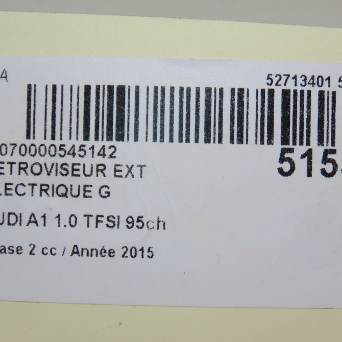 Retroviseur exterieur electrique gauche occasion AUDI A1 A1 Phase 2 2014-12-01->2019-06-30 1.0 TFSI 95ch 8X1857409R9B9 6