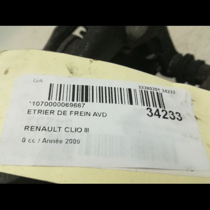 Etrier de frein avant droit occasion RENAULT CLIO III Phase 1 09-2005->03-2009 1.5 DCI 85ch 7701208333 4