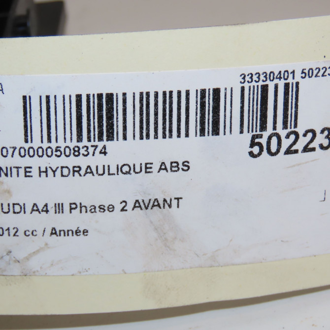 Unité hydraulique ABS occasion AUDI A4 III Phase 2 AVANT 10-2011->03-2016 8K0614517GJ 7