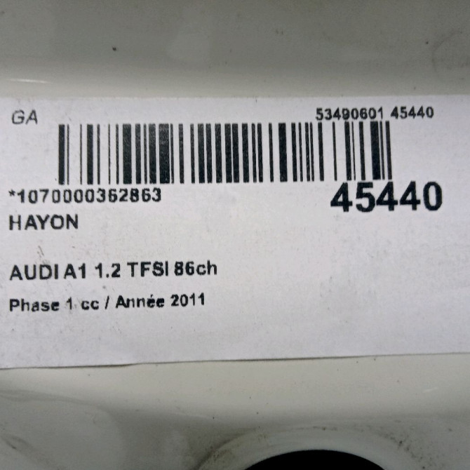 Hayon occasion AUDI A1 Phase 1 06-2010->03-2015 1.2 TFSI 86ch 8X3827023 3