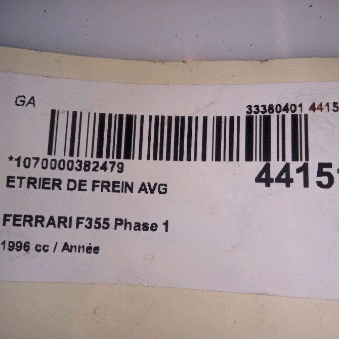 Etrier de frein avant gauche occasion FERRARI 146 Phase 1 04-1995->04-1999 3.5i V8 380ch 6
