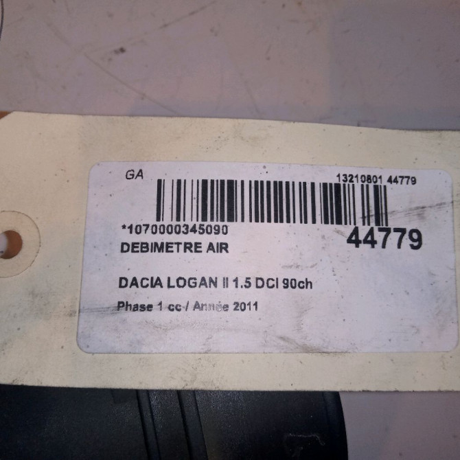 Debimetre air occasion DACIA LOGAN I Phase 2 MVC 10-2008->01-2013 8200651315 5