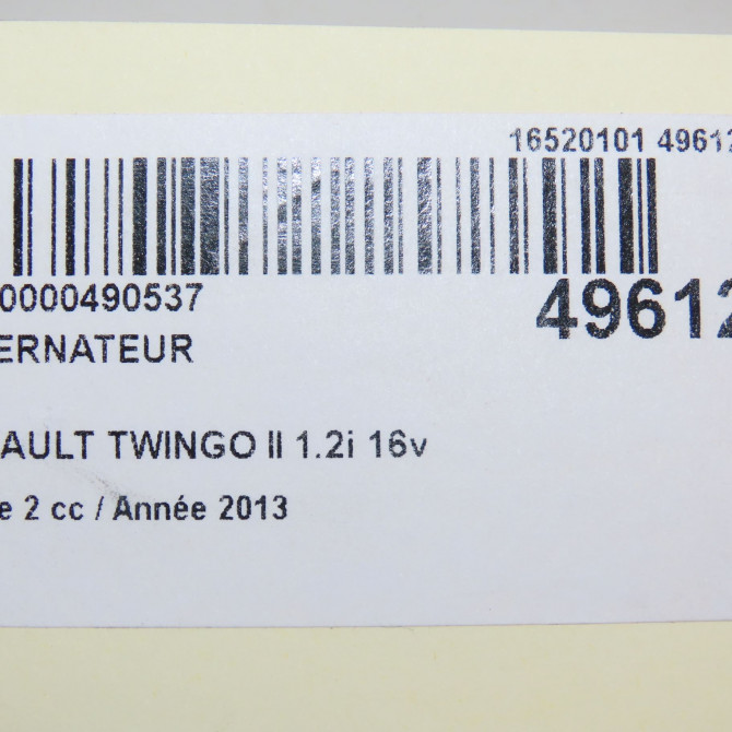 Alternateur occasion RENAULT TWINGO II Phase 2 12-2011->12-2014 1.2i 16v 75ch 231003396R 7