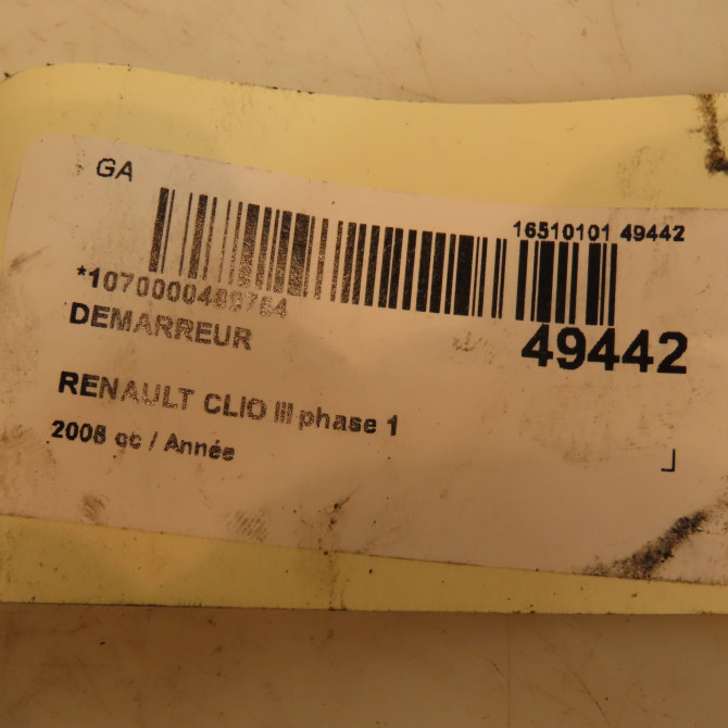 Démarreur occasion RENAULT CLIO III phase 1 ESTATE 01-2008->03-2009 233008504R 4