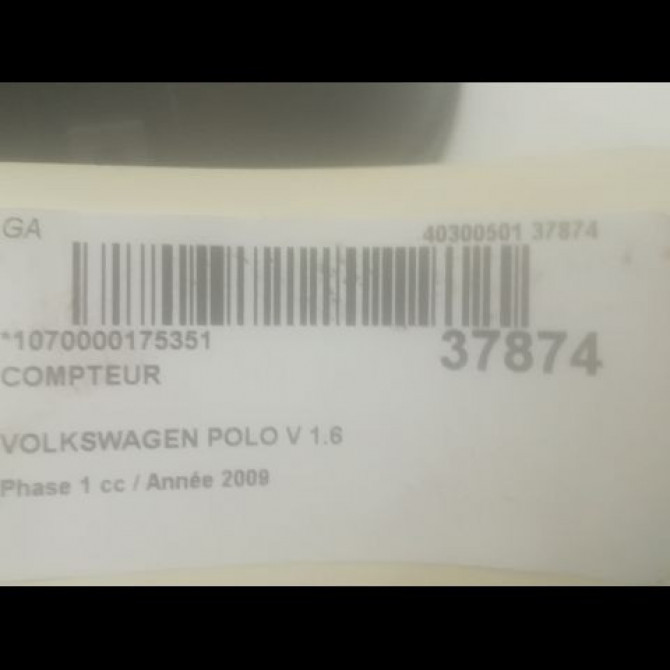 Compteur occasion VOLKSWAGEN POLO V POLO V Phase 1 2009-09-01->2014-05-31 1.6 TDI 90 6R0920861DX 3