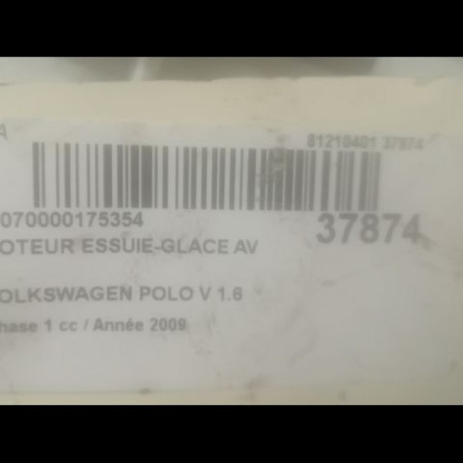 Moteur essuie-glace avant occasion VOLKSWAGEN POLO V POLO V Phase 1 2009-09-01->2014-05-31 1.6 TDI 90 6R1955023C 3
