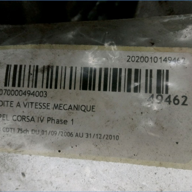 Boîte à vitesse mecanique occasion OPEL CORSA IV Phase 1 09-2006->12-2010 1.3 CDTI 75ch 24580382 5