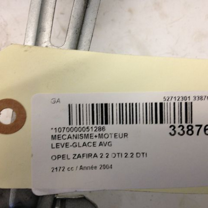 Mecanisme+moteur leve-glace avg occasion OPEL ZAFIRA I Phase 1 03-1999->07-2005 2.2 DTI 16v 125ch 9118664 3