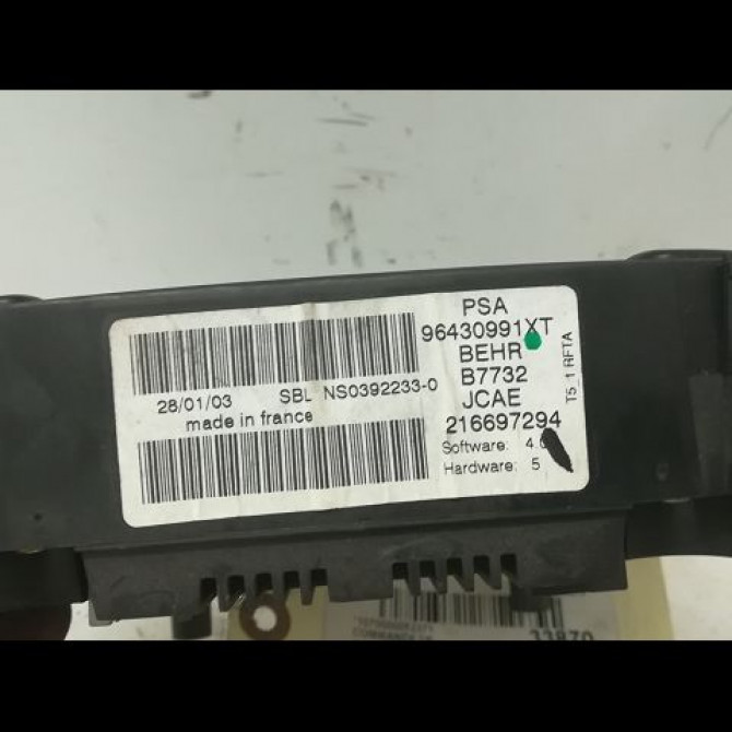 Commande de chauffage occasion PEUGEOT 307 Phase 1 04-2001->06-2005 1.4 HDI 8v 70ch 3