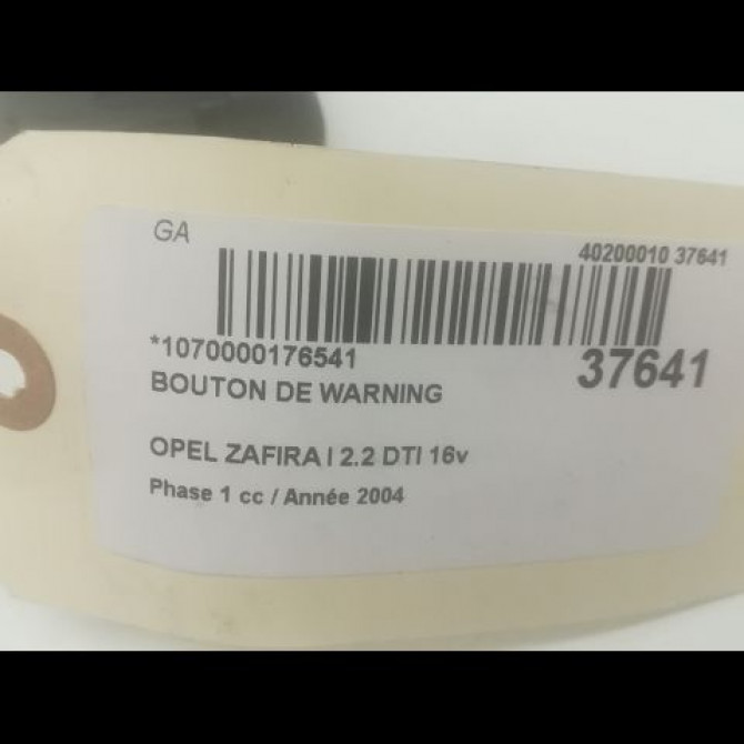 Bouton de warning occasion OPEL ZAFIRA I Phase 1 03-1999->07-2005 2.2 DTI 16v 125ch 24416082 3