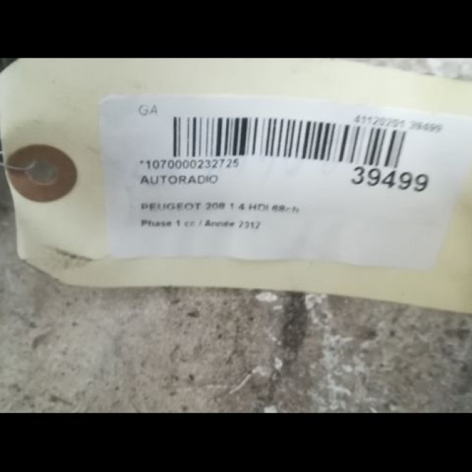 Autoradio occasion PEUGEOT 208 208 Phase 1 2012-03-01->2015-09-30 1.4 HDI 68ch 16087579ZD 4