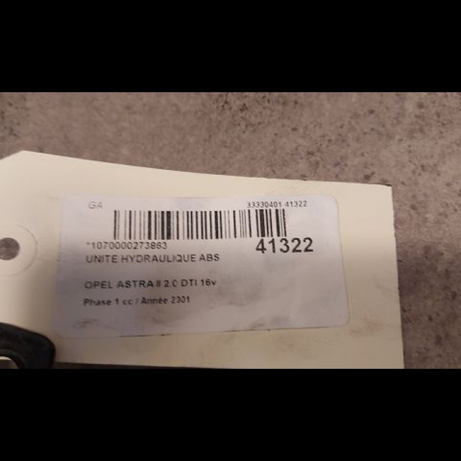 Unité hydraulique ABS occasion OPEL ASTRA II Phase 1 04-1998->09-2004 2.0 DTI 16v 100ch 9120525 3