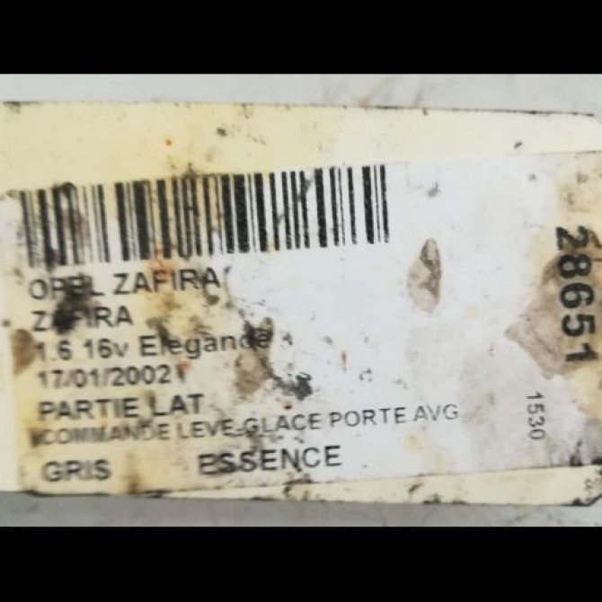 Commande lève-glace porte avant gauche occasion OPEL ZAFIRA I Phase 1 03-1999->07-2005 1.6i 16v 9100300 4