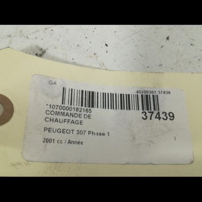 Commande de chauffage occasion PEUGEOT 307 Phase 1 04-2001->06-2005 3