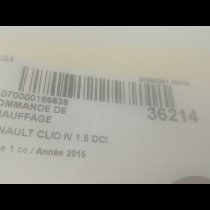 Commande de chauffage occasion RENAULT CLIO IV Phase 1 07-2012->... 1.5 DCI 90ch 275105430R 3