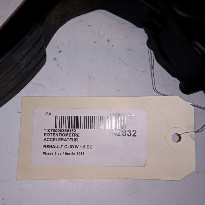 Potentiometre accelerateur occasion RENAULT CLIO IV Phase 1 07-2012->... 1.5 DCI 90ch 3