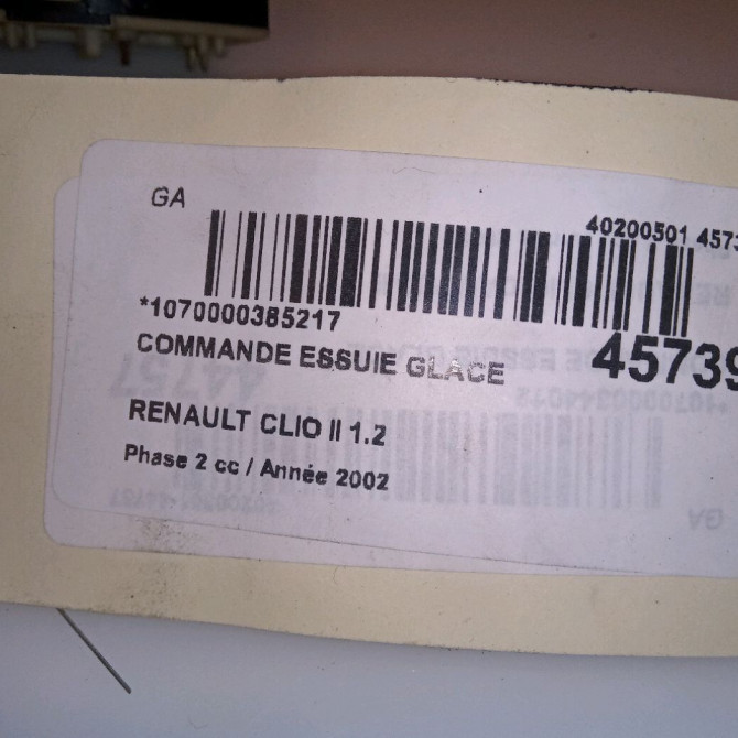 Commande essuie glace occasion RENAULT CLIO II Phase 2 06-2001->07-2006 1.2 4
