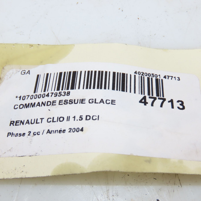 Commande essuie glace occasion RENAULT CLIO II Phase 2 06-2001->07-2006 1.5 DCI 80ch 3